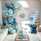 Slate Blue Balloon Arch Kit,Baby Blue Light Green Balloons for Baby Shower Boy Birthday Party Backdrop Decoration,Pastel Seaside Balloon Garland Arch